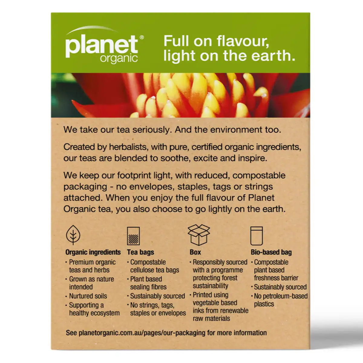 Thumbnail Planet Organic Ginger Herbal Tea Bags 25 Pack
