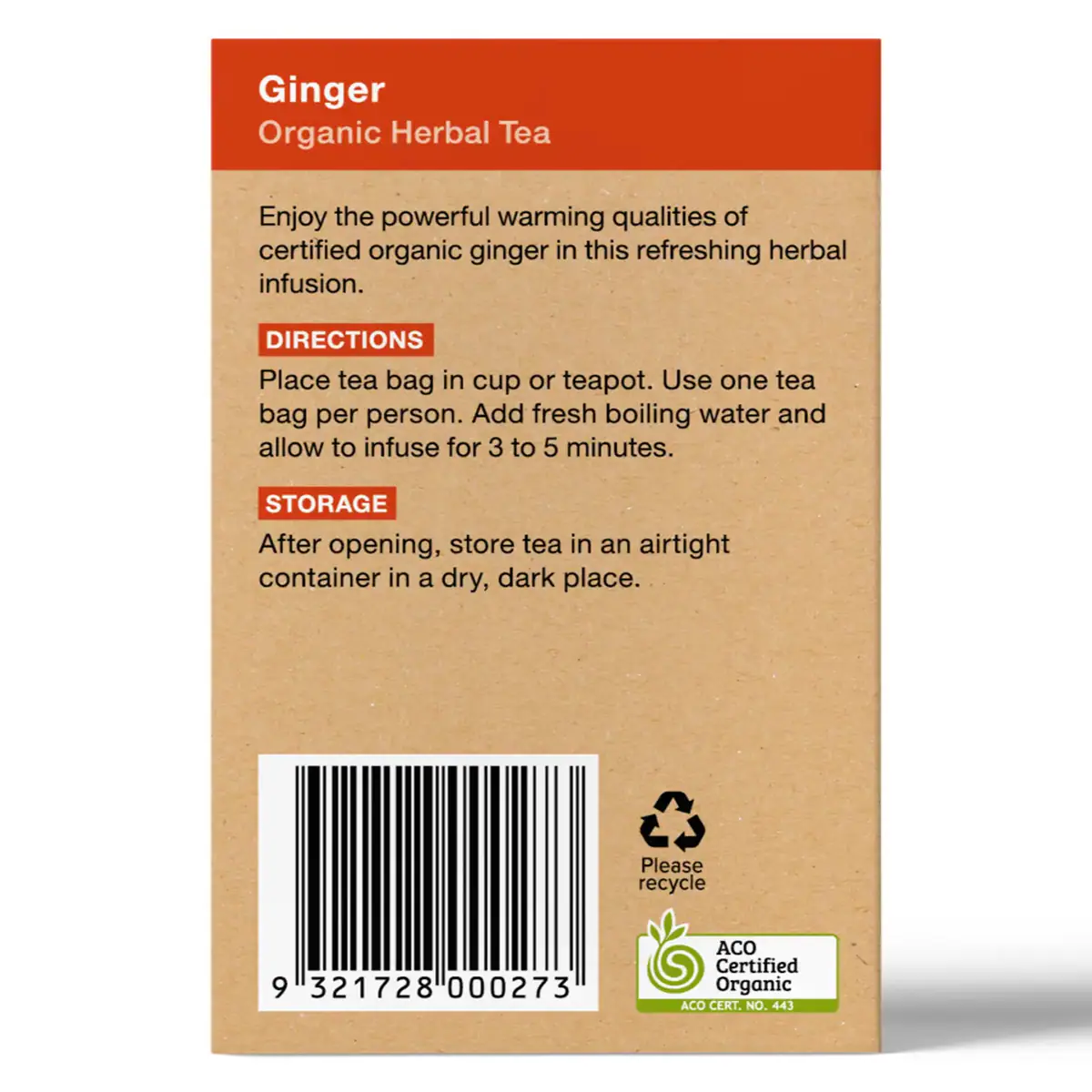 Thumbnail Planet Organic Ginger Herbal Tea Bags 25 Pack