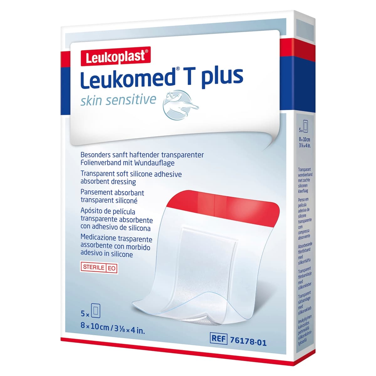 Thumbnail Leukoplast Leukomed T Plus Skin Sensitive Dressing 8cm x 10cm 5 Pack