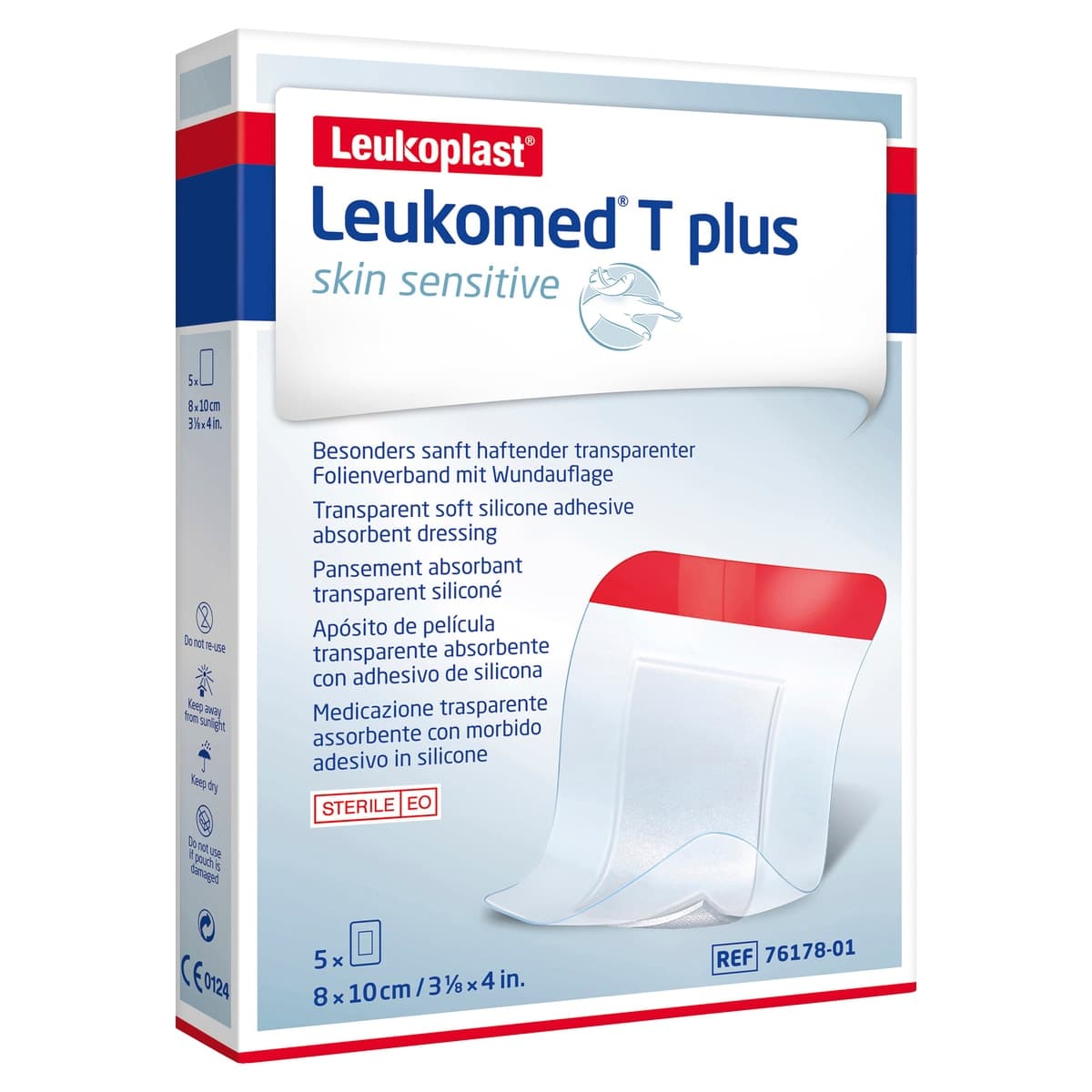 Thumbnail Leukoplast Leukomed T Plus Skin Sensitive Dressing 8cm x 10cm 5 Pack