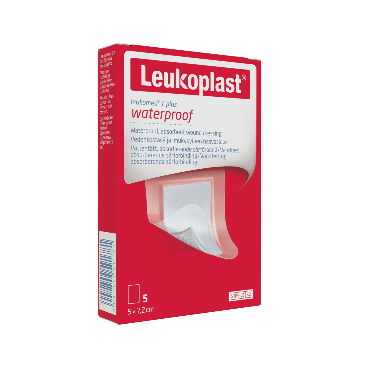 Thumbnail Leukoplast Leukomed T Plus Waterproof Dressing 5cm X 7.2cm 5 Pack