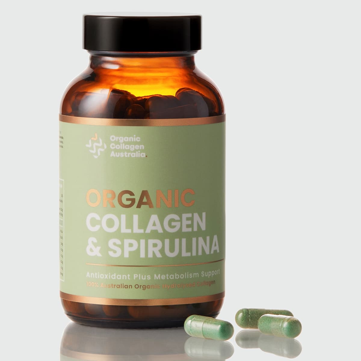 Thumbnail Organic Collagen Australia Organic Collagen with Spirulina 120 Capsules