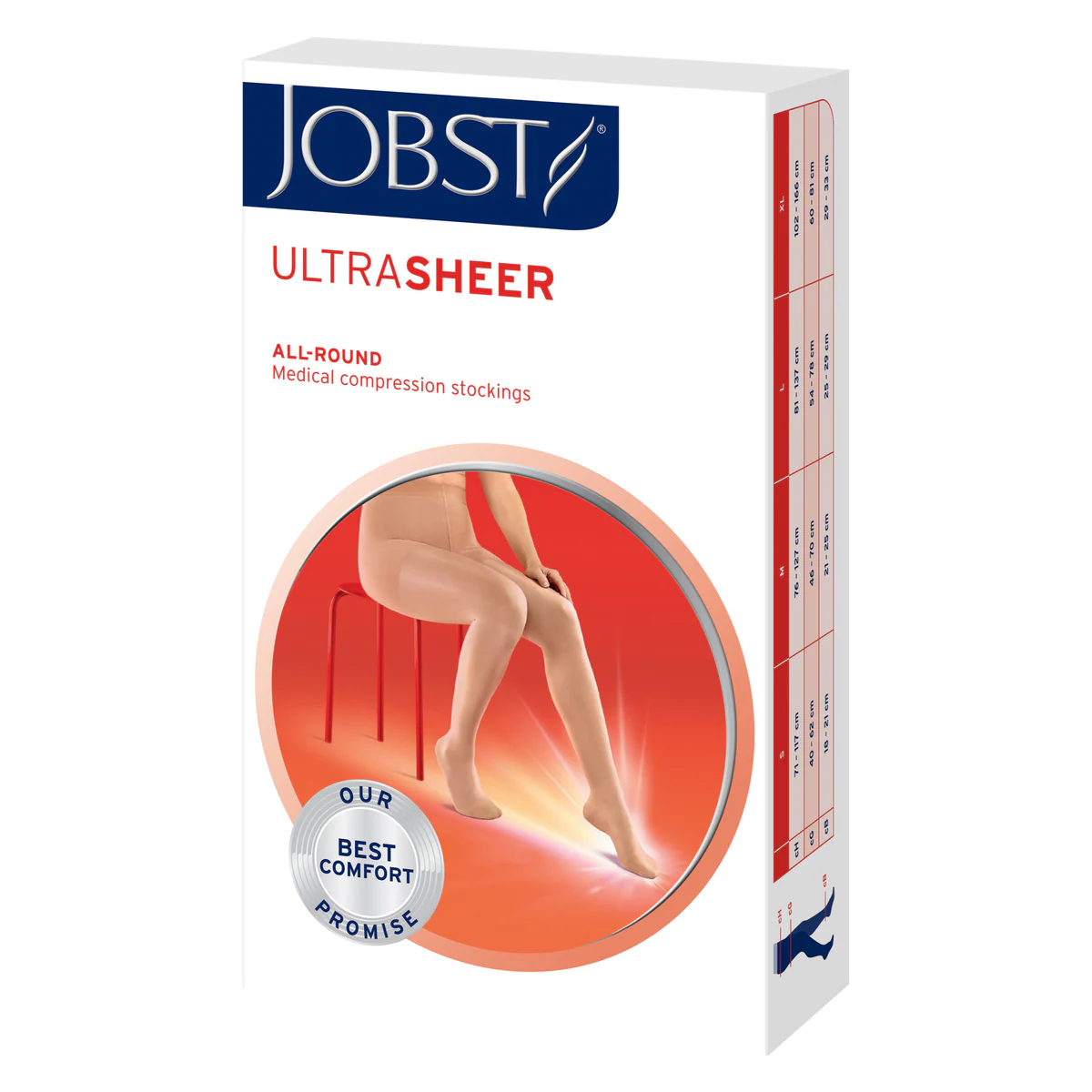 Thumbnail Jobst UltraSheer Compression Stockings Knee High 15-20 mmHg Natural S
