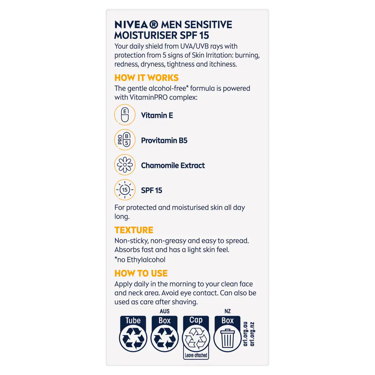 Thumbnail Nivea Men Sensitive Face Moisturiser SPF15 75ml