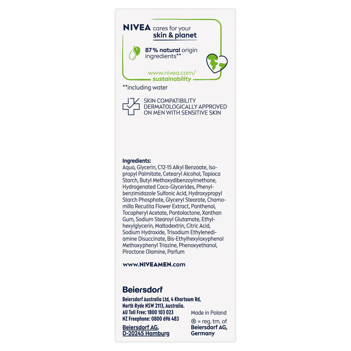 Thumbnail Nivea Men Sensitive Face Moisturiser SPF15 75ml