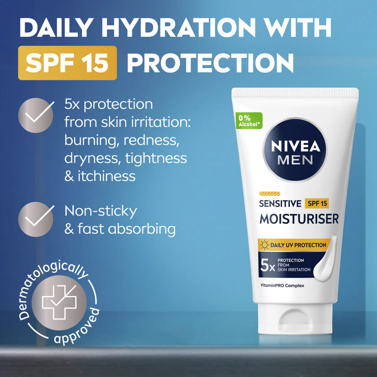 Thumbnail Nivea Men Sensitive Face Moisturiser SPF15 75ml