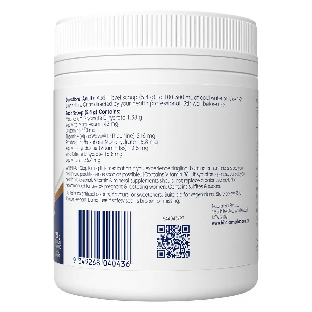 Thumbnail MedLab Mg Optima Relax Powder 150g