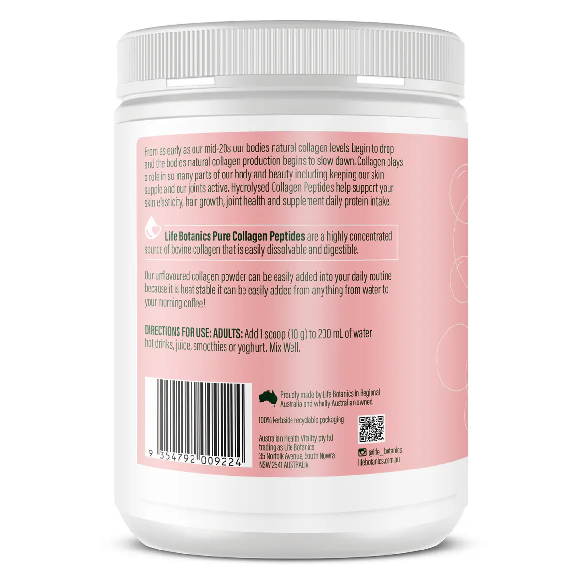 Thumbnail Life Botanics Pure Collagen Peptides Powder 300g