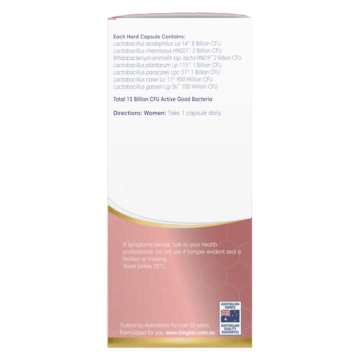 Thumbnail Bioglan Platinum Probiotics Women's Flora 50 Hard Capsules