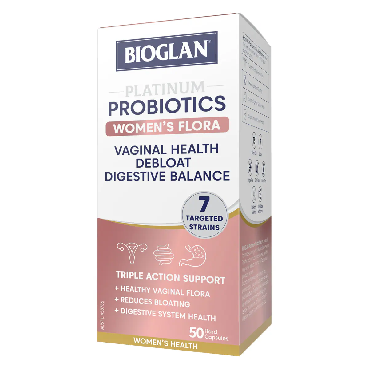 Thumbnail Bioglan Platinum Probiotics Women's Flora 50 Hard Capsules