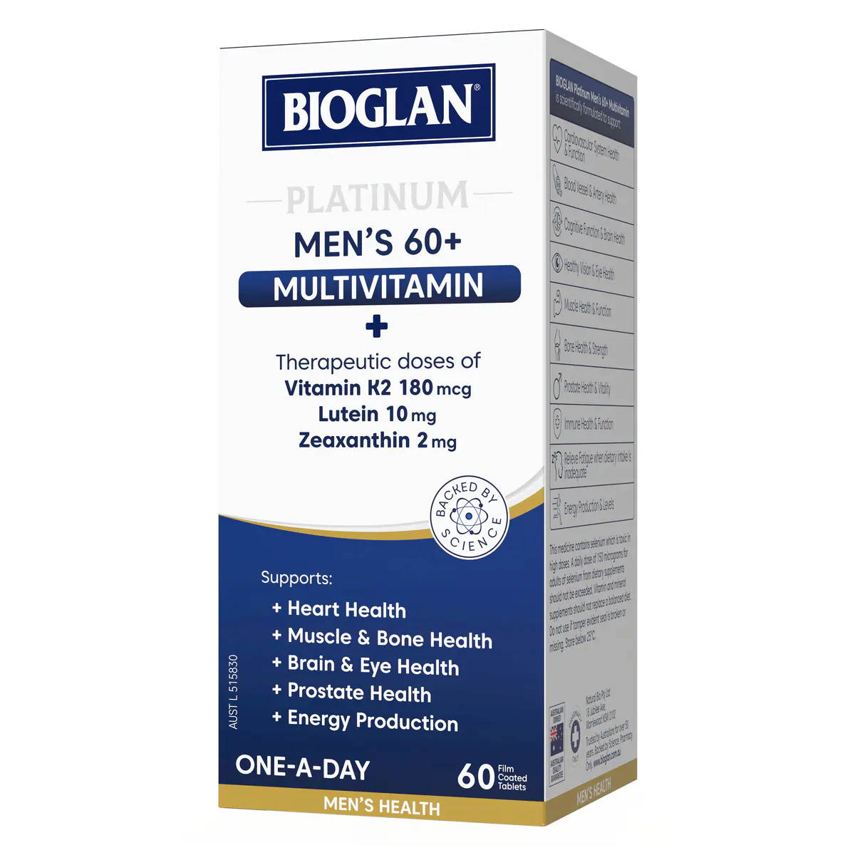 Thumbnail Bioglan Platinum Men's 60+ Multivitamin 60 Tablets