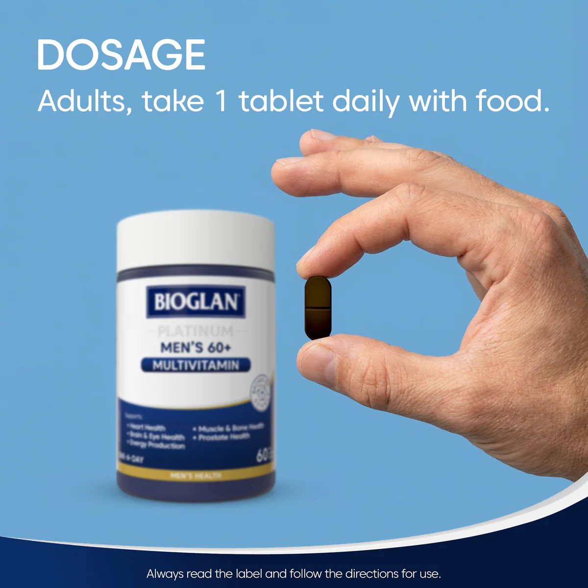 Thumbnail Bioglan Platinum Men's 60+ Multivitamin 60 Tablets
