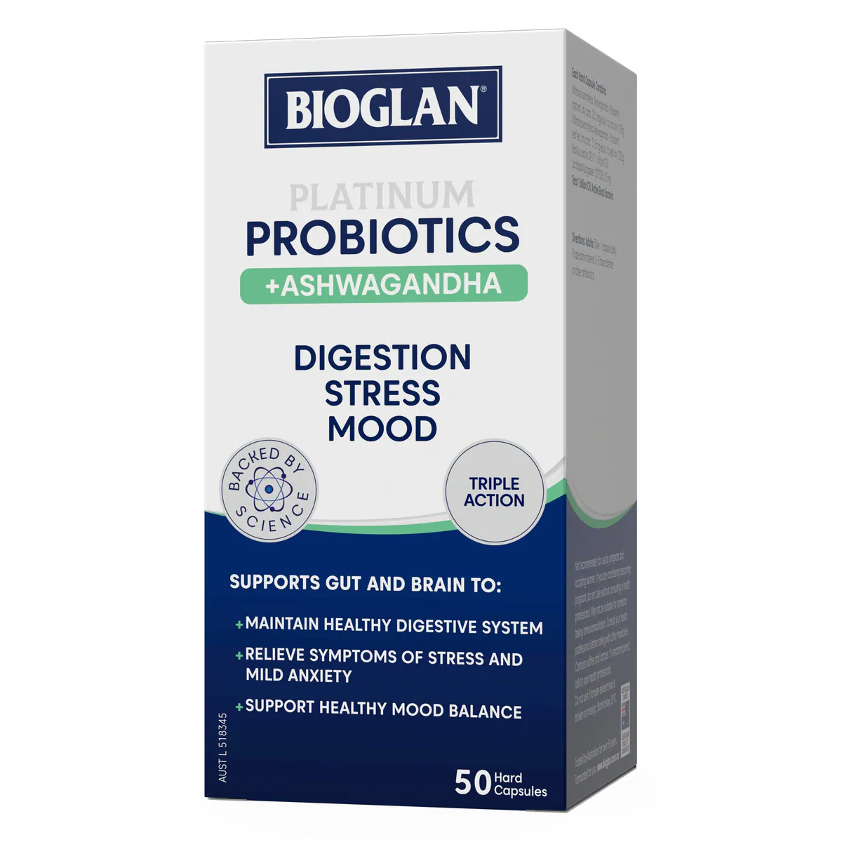 Thumbnail Bioglan Platinum Probiotics + Ashwagandha 50 Capsules