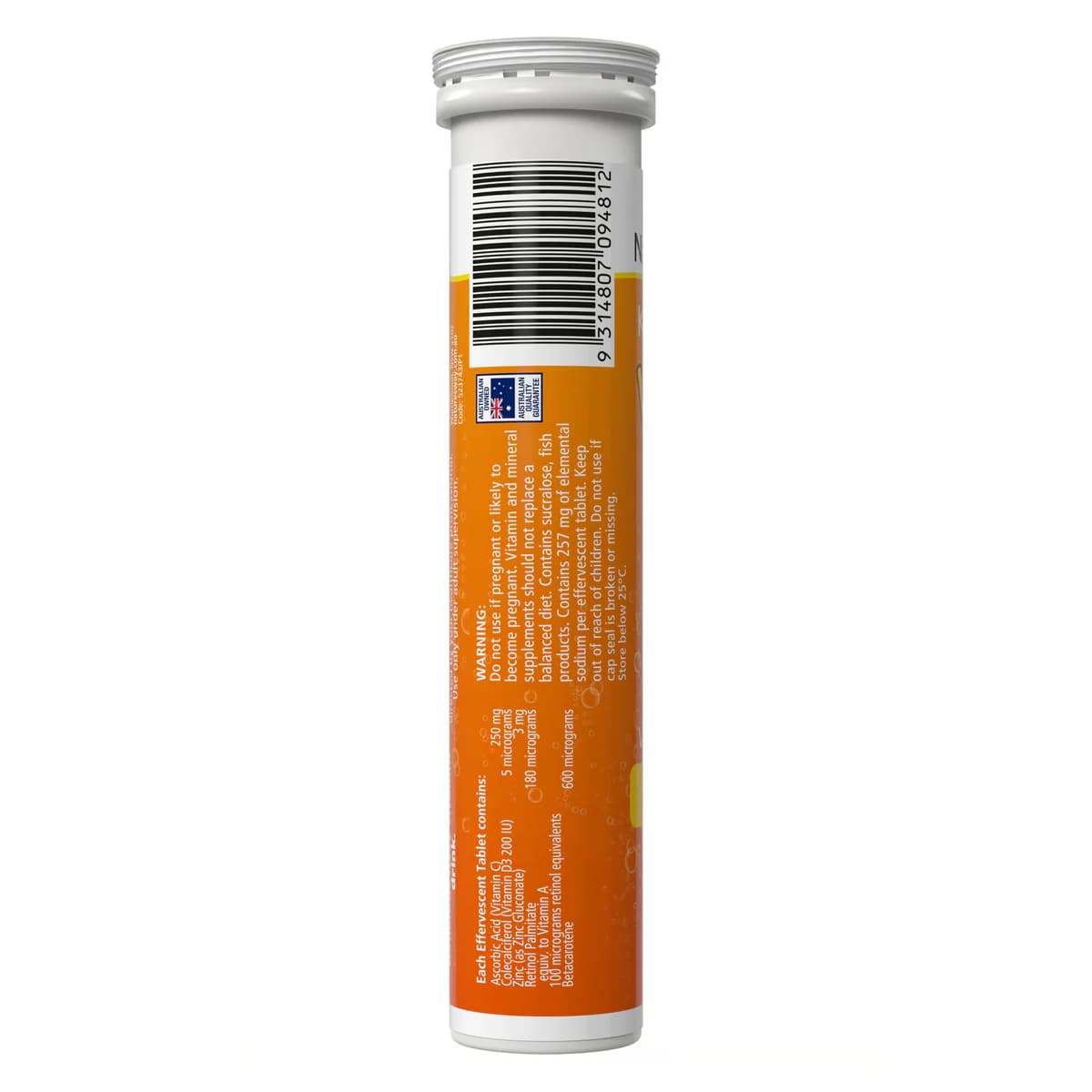 Thumbnail Nature's Way Kids Smart Vit C+ Zinc Effervescent Tablets 15 Pack