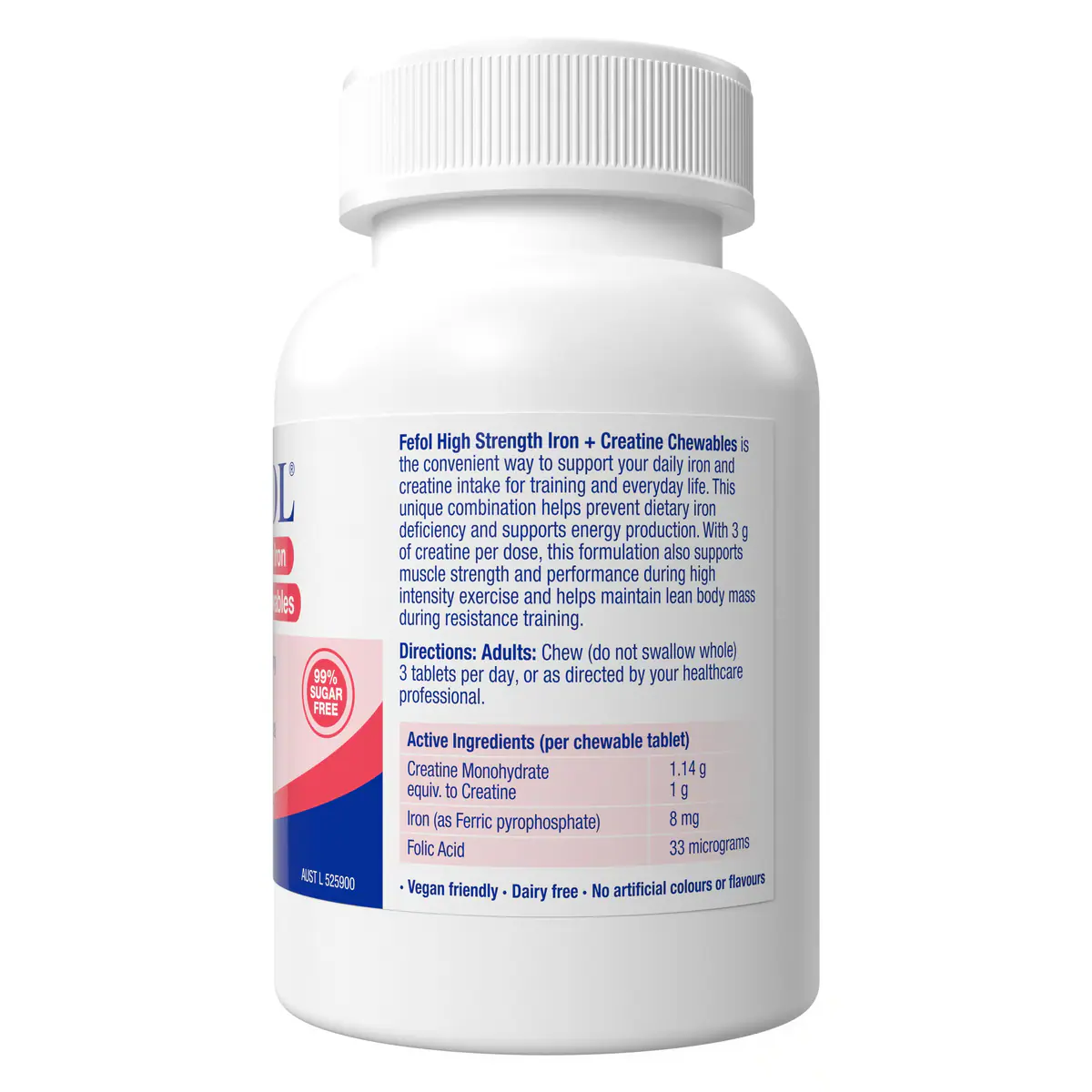 Thumbnail Fefol High Strength Iron + Creatine Chewables Chocolate 60 Pack