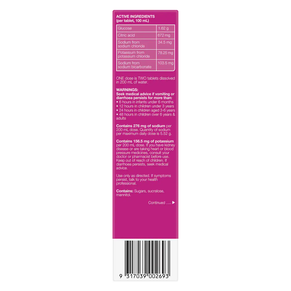 Thumbnail Hydralyte Effervescent Electrolyte Tablets Mixed Berry 20 Pack