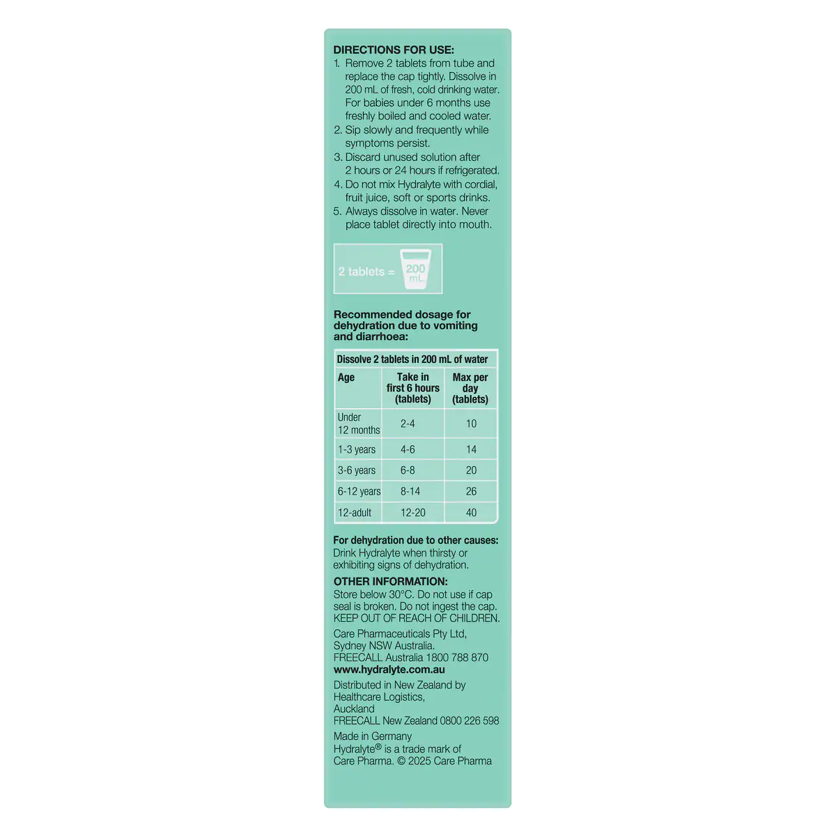 Thumbnail Hydralyte Effervescent Electrolyte Tablets Zesty Spirit 20 Pack