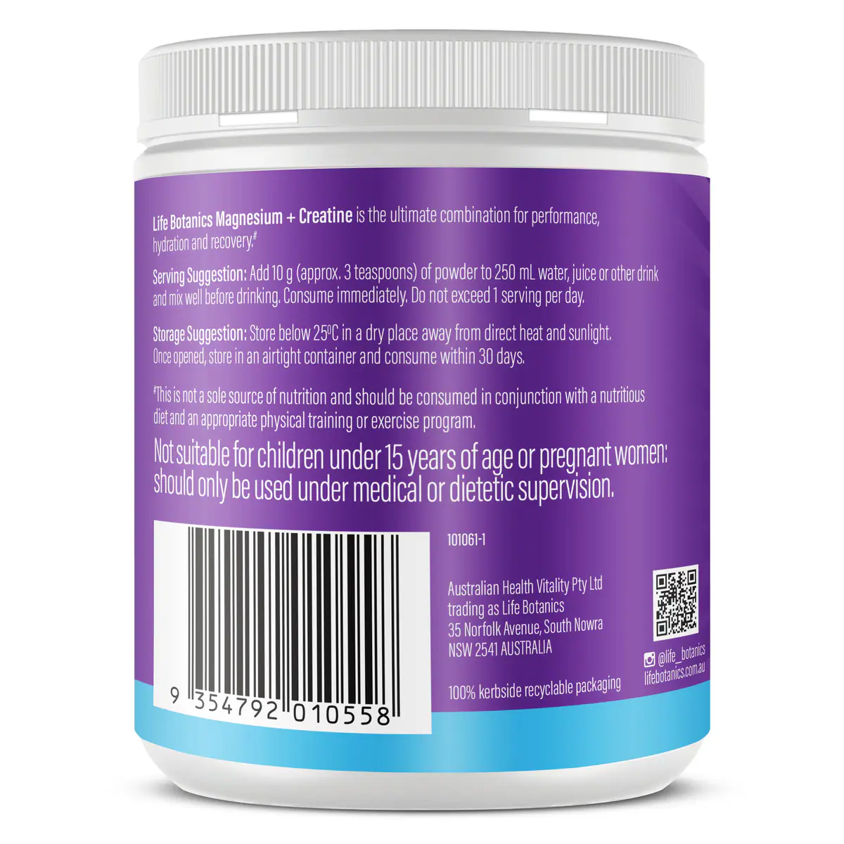 Thumbnail Life Botanics Magnesium + Creatine Powder 150g