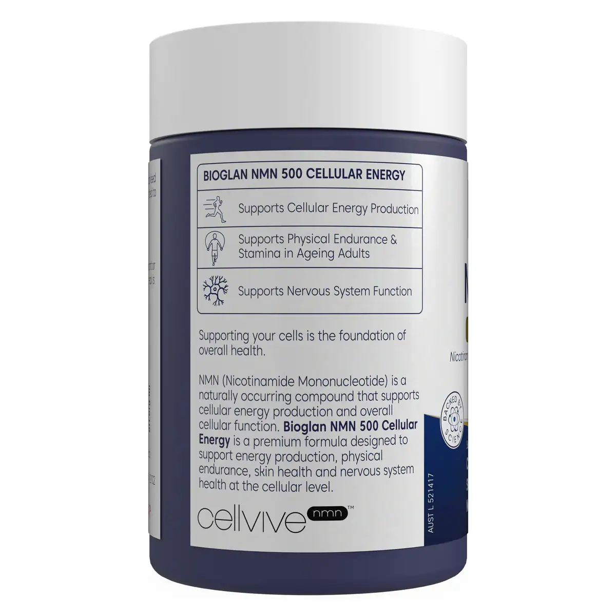 Thumbnail Bioglan NMN 500 Cellular Energy 30 Capsules