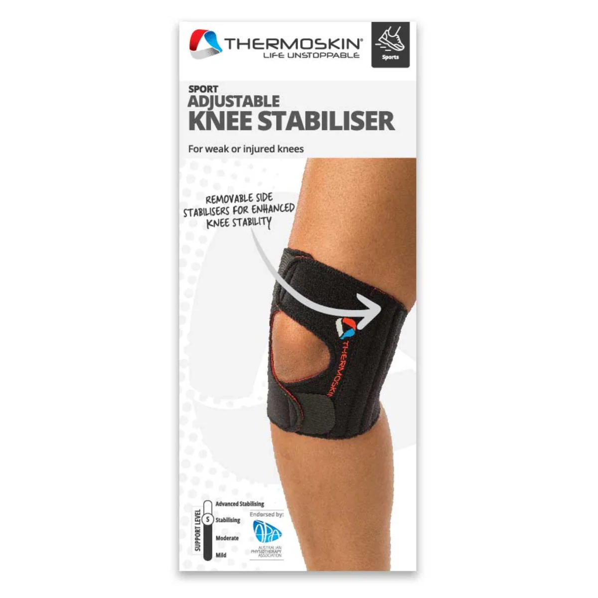Thumbnail Thermoskin Sport Knee Stabiliser Adjustable L/XL 1 Brace