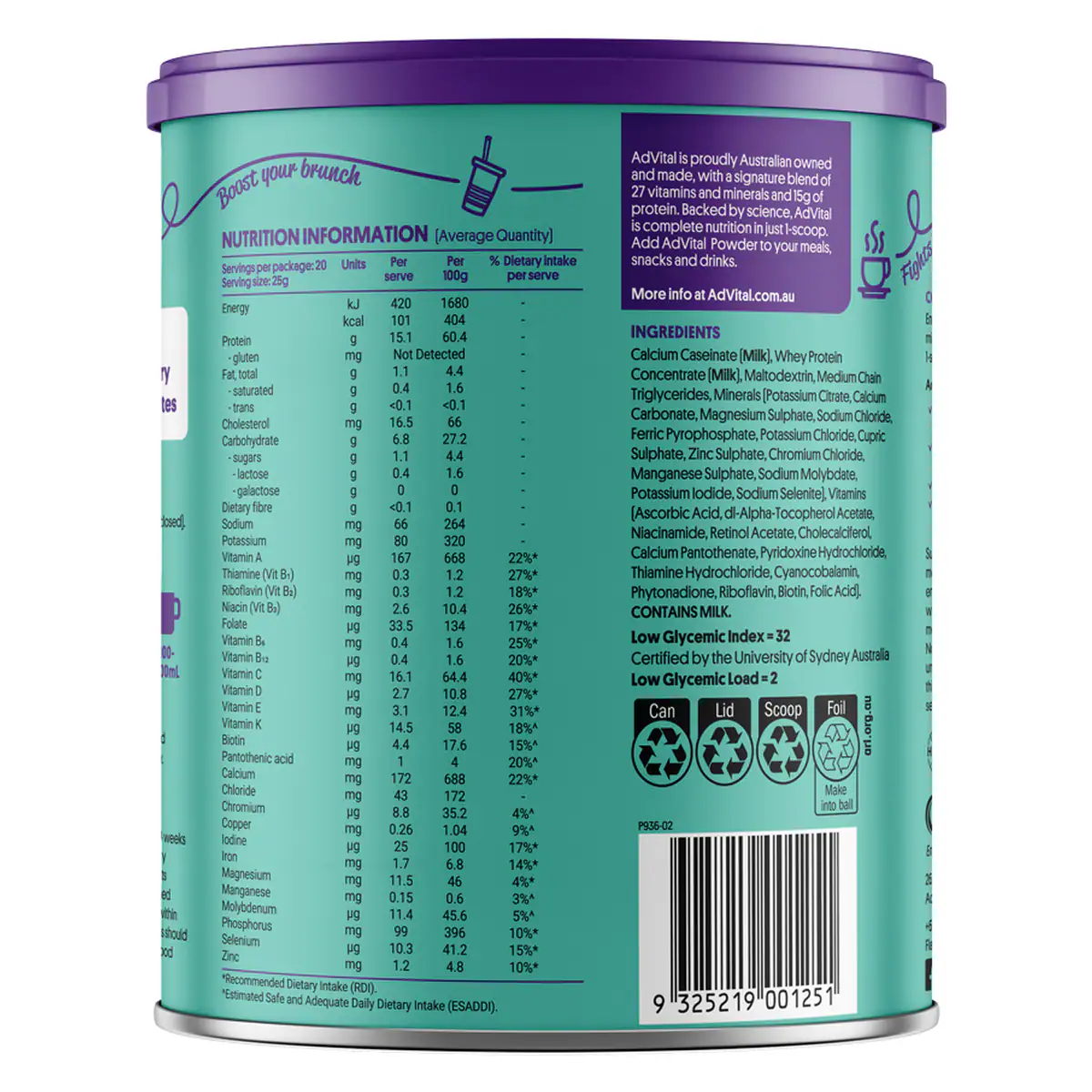 Thumbnail AdVital Nutritionally Complete Neutral Powder 500g