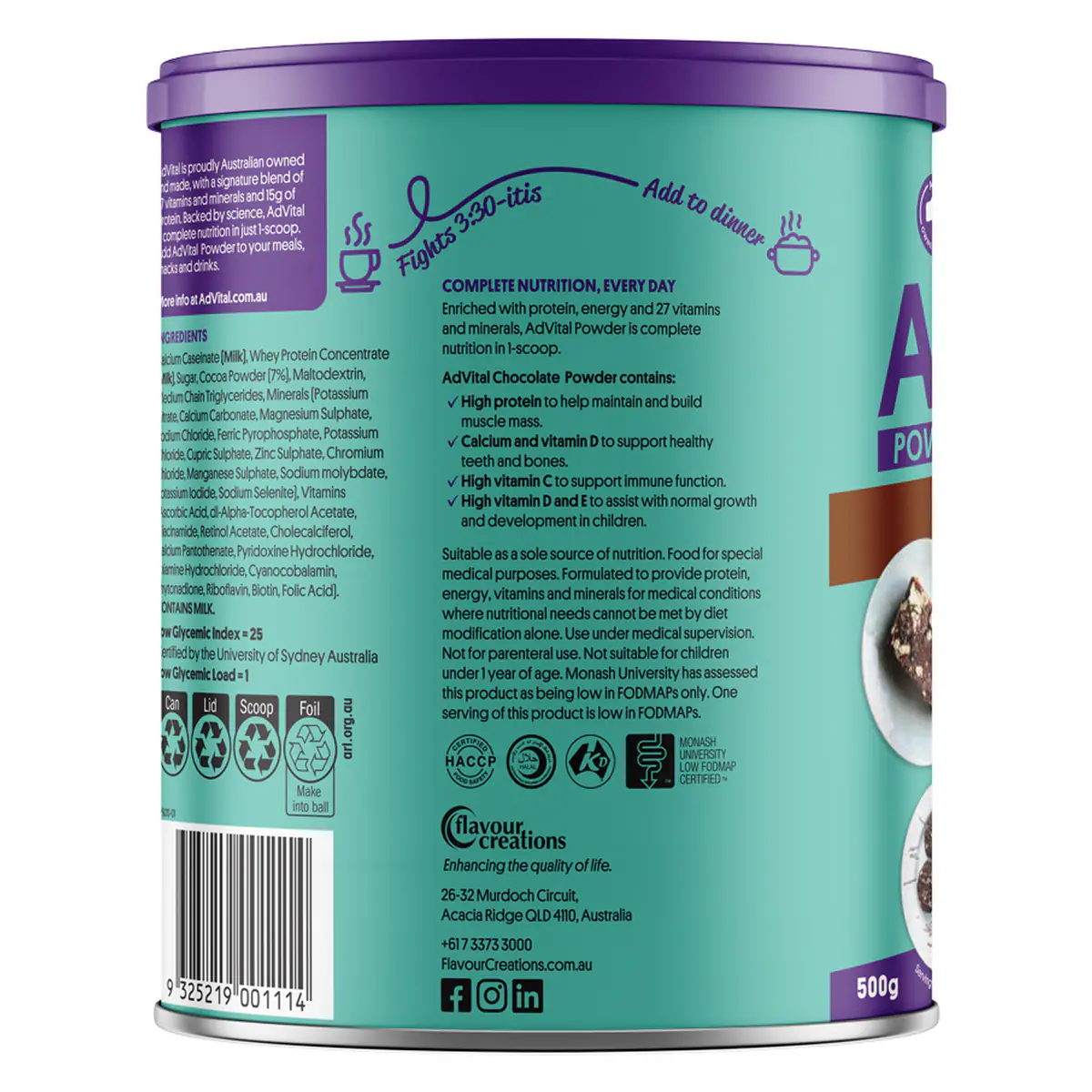 Thumbnail AdVital Nutritionally Complete Chocolate Powder 500g