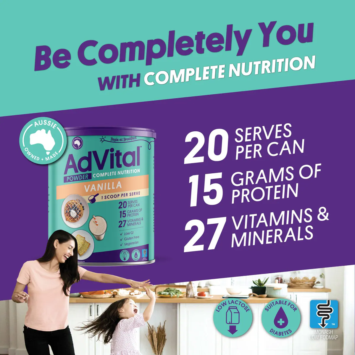 Thumbnail AdVital Nutritionally Complete Vanilla Powder 500g