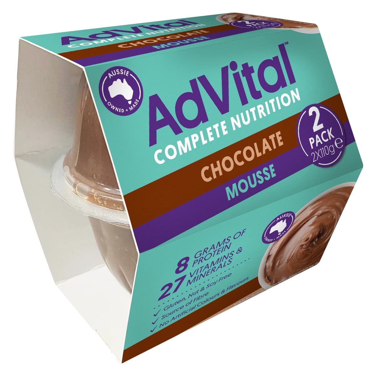 Thumbnail AdVital Nutritionally Complete Chocolate Mousse 2 Pack