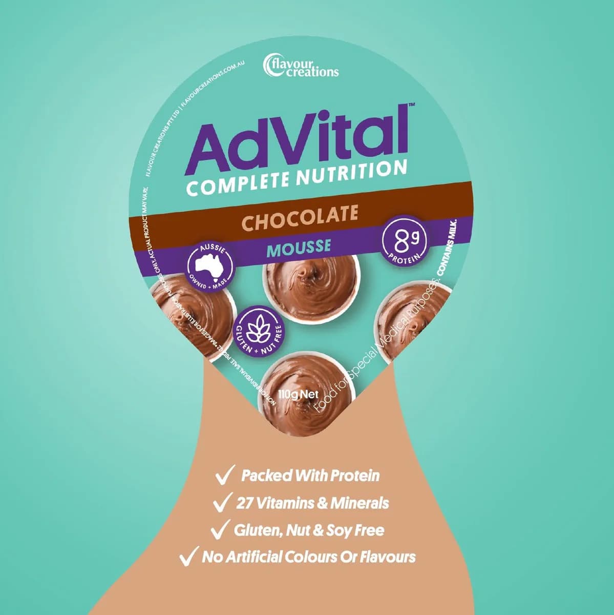 Thumbnail AdVital Nutritionally Complete Chocolate Mousse 2 Pack