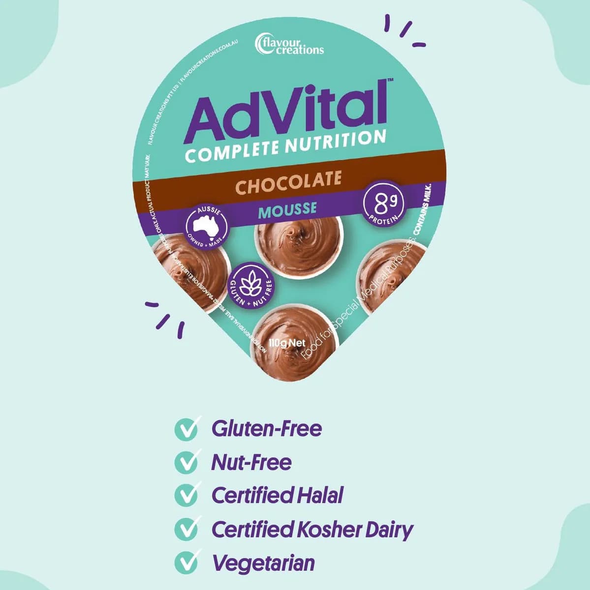 Thumbnail AdVital Nutritionally Complete Chocolate Mousse 2 Pack