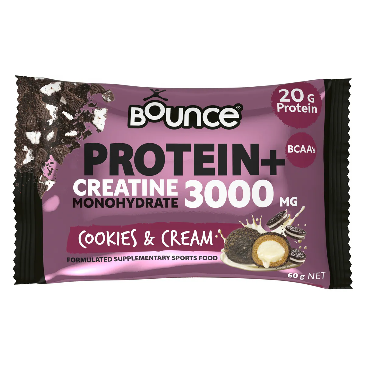 Thumbnail Bounce Cookies & Cream Protein + Creatine Ball 60g