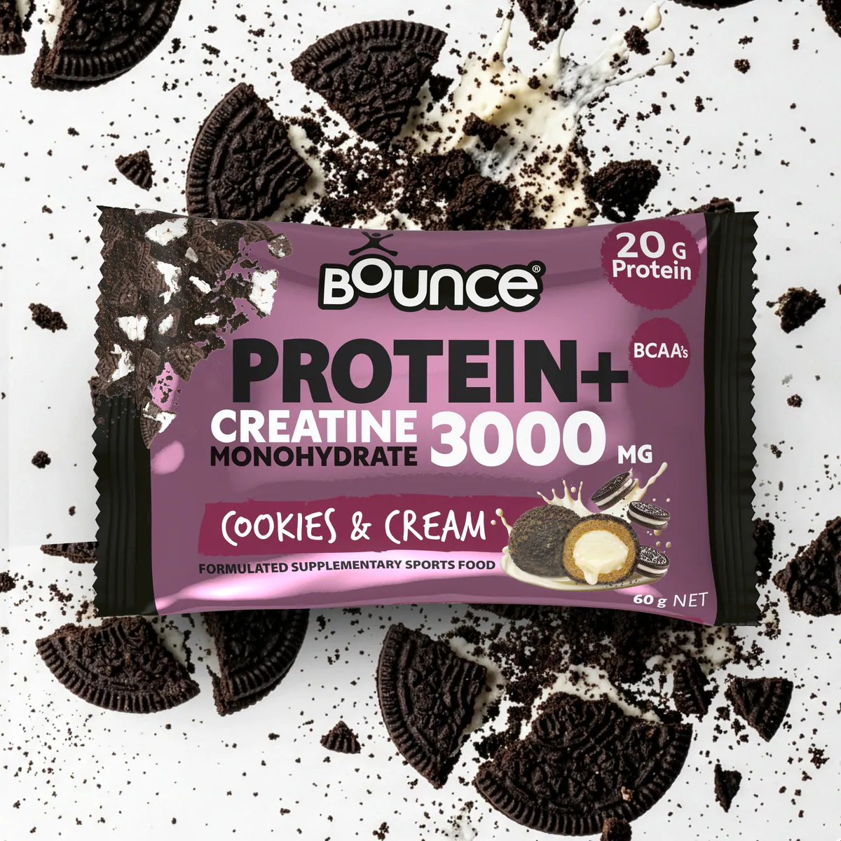 Thumbnail Bounce Cookies & Cream Protein + Creatine Ball 60g