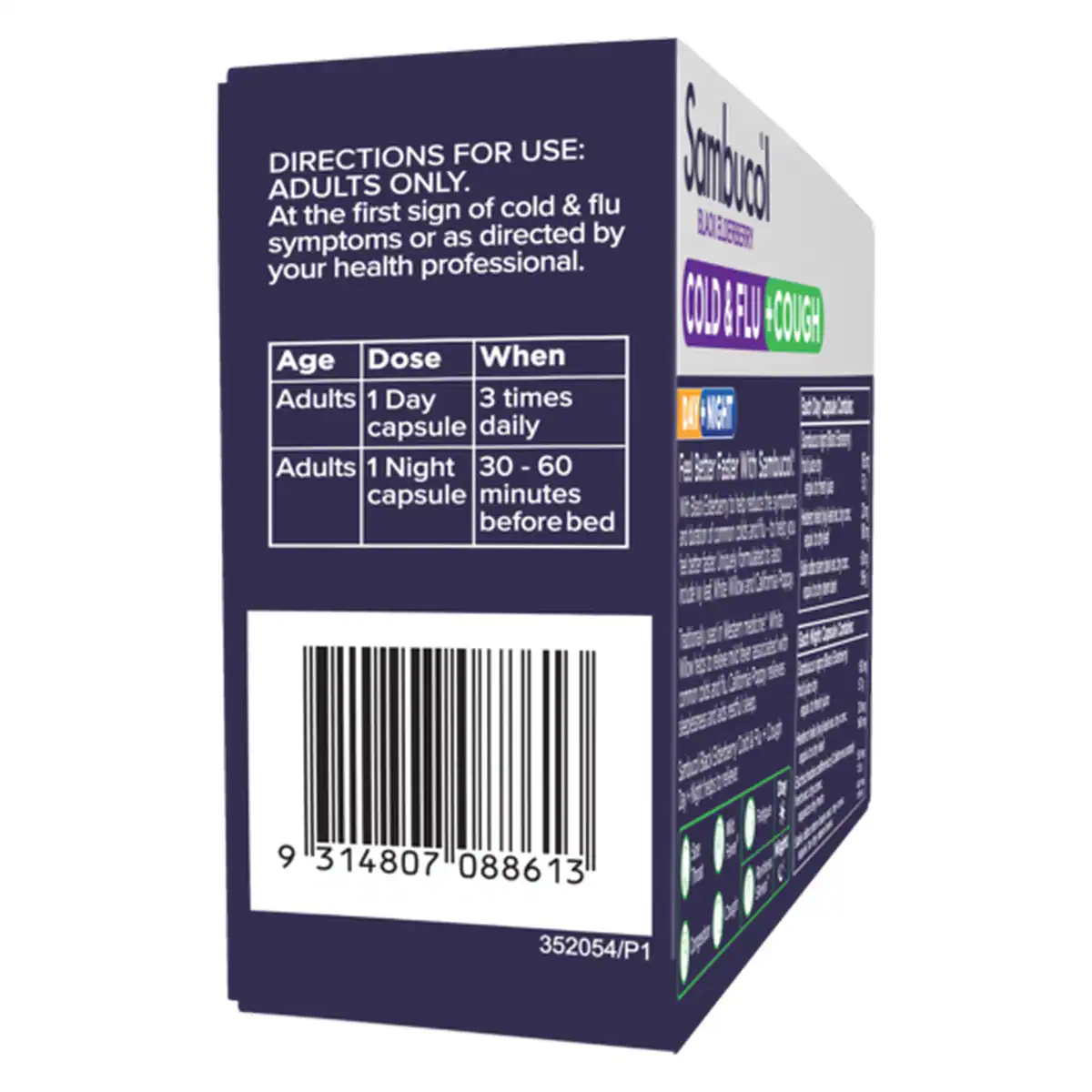Thumbnail Sambucol Cold & Flu + Cough Day + Night 24 Capsules