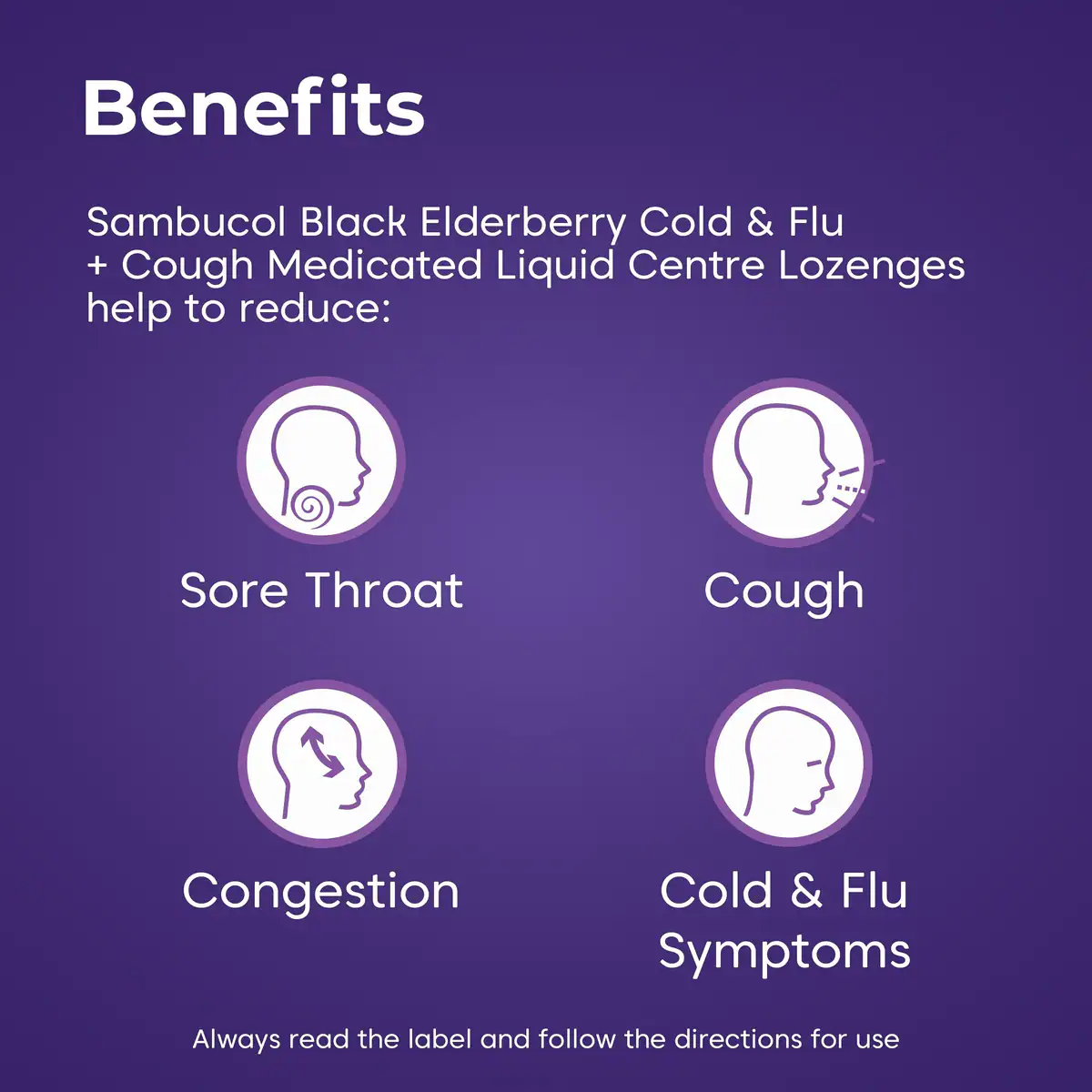 Thumbnail Sambucol Cold & Flu + Cough Lozenges 24 Pack