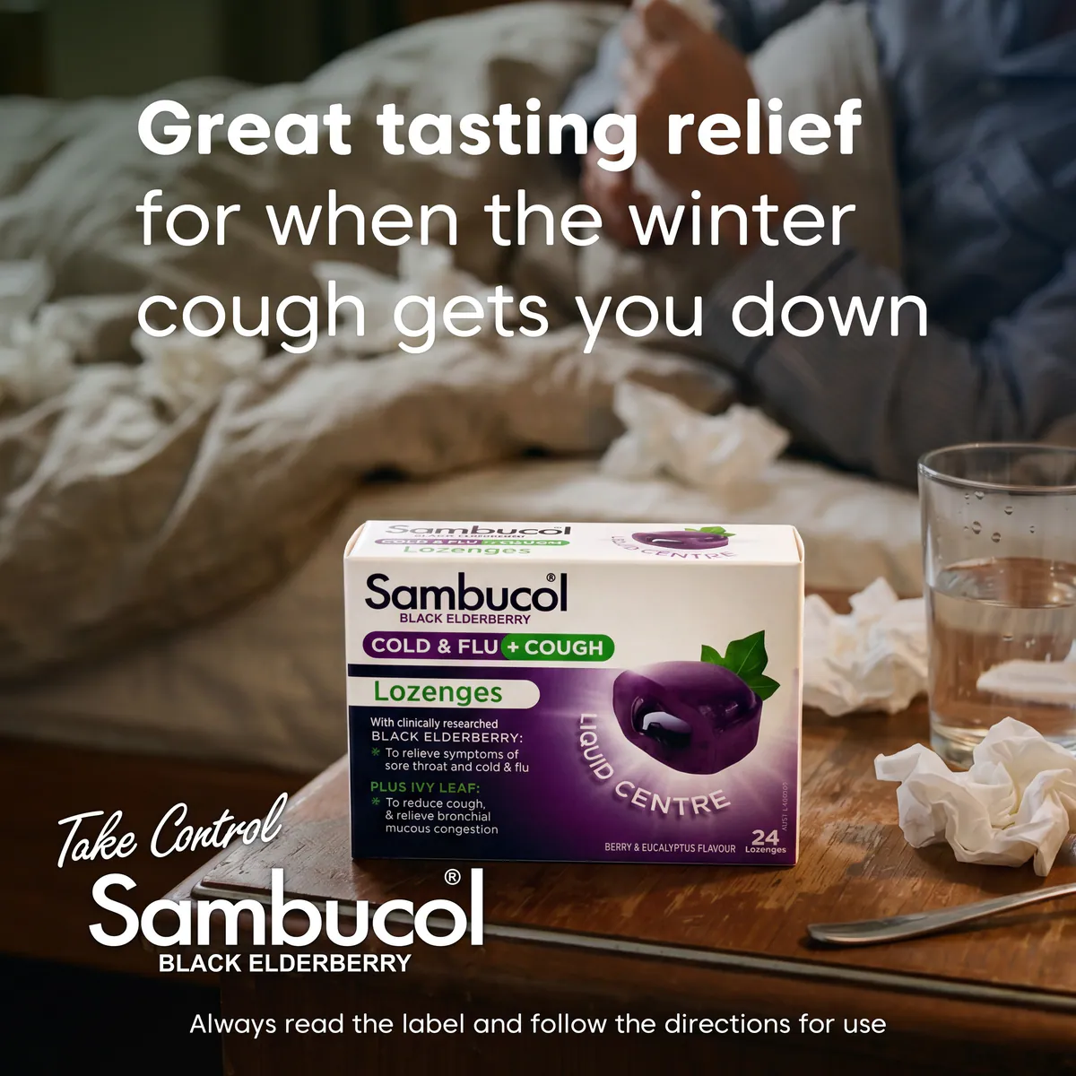 Thumbnail Sambucol Cold & Flu + Cough Lozenges 24 Pack