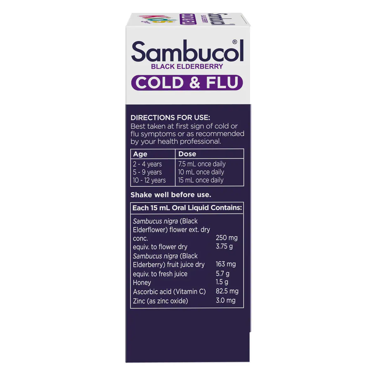 Thumbnail Sambucol Kids Cold & Flu Relief Liquid 120ml