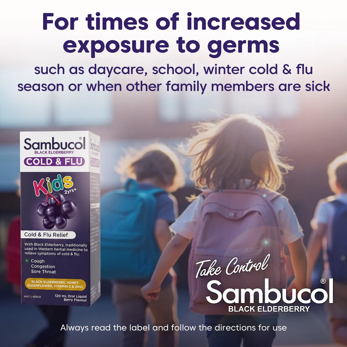 Thumbnail Sambucol Kids Cold & Flu Relief Liquid 120ml