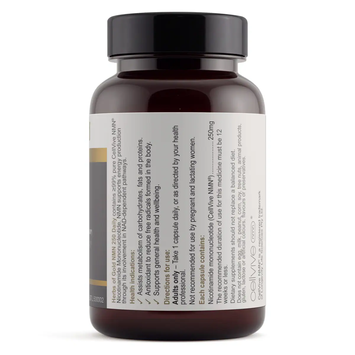Thumbnail Herbs Of Gold NMN 250 Daily 30 Capsules