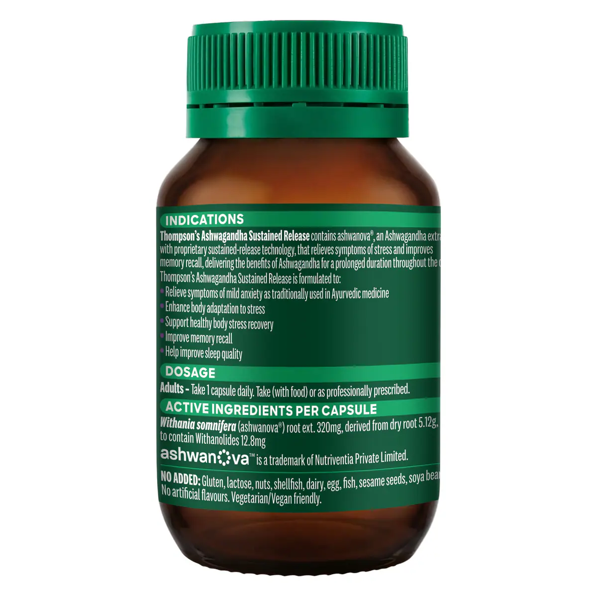 Thumbnail Thompson's Ashwagandha Sustained Release 30 Capsules