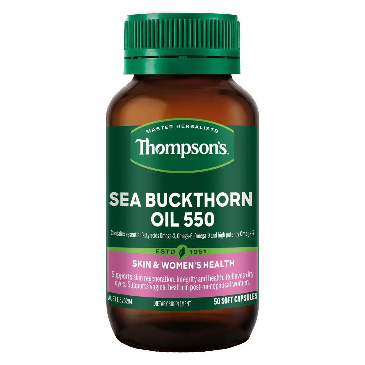 Thumbnail Thompson's Sea Buckthorn Oil 550 - 50 Capsules