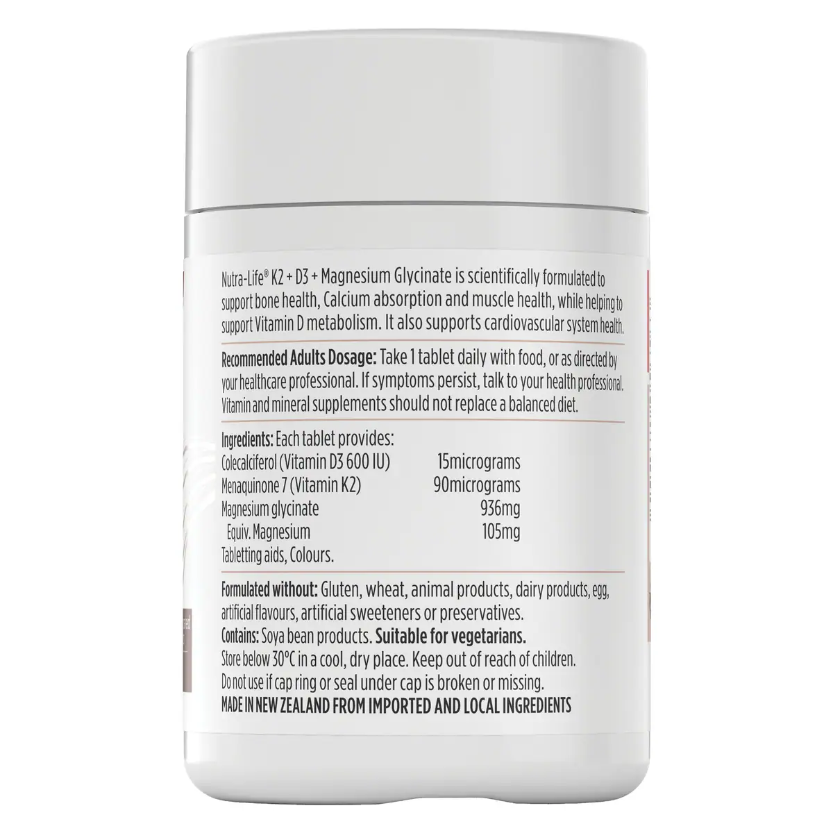 Thumbnail Nutra-Life K2 + D3 + Magnesium Glycinate 60 Tablets