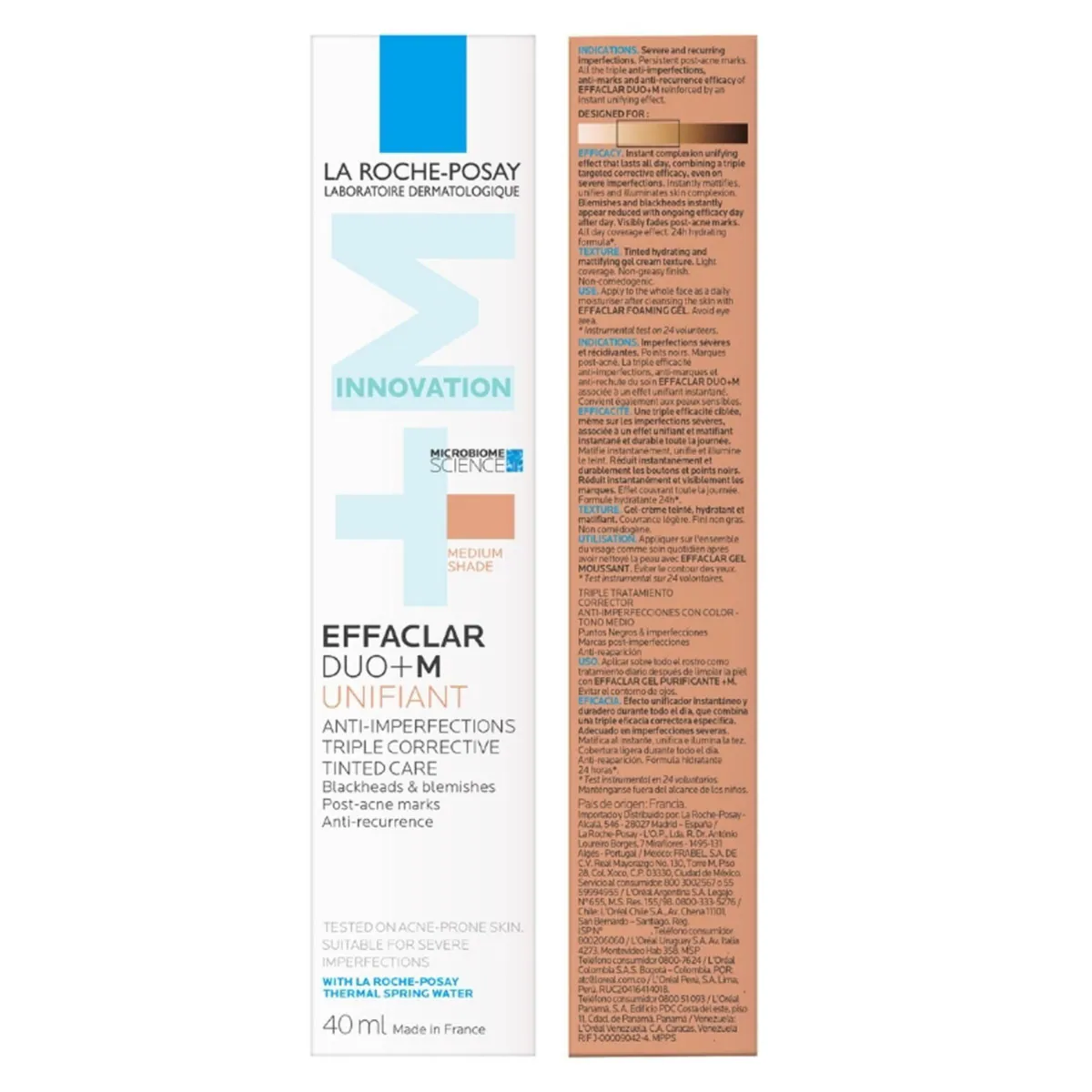 Thumbnail La Roche Posay Effaclar Duo+M Tinted Anti-Acne Moisturiser Medium 40mL