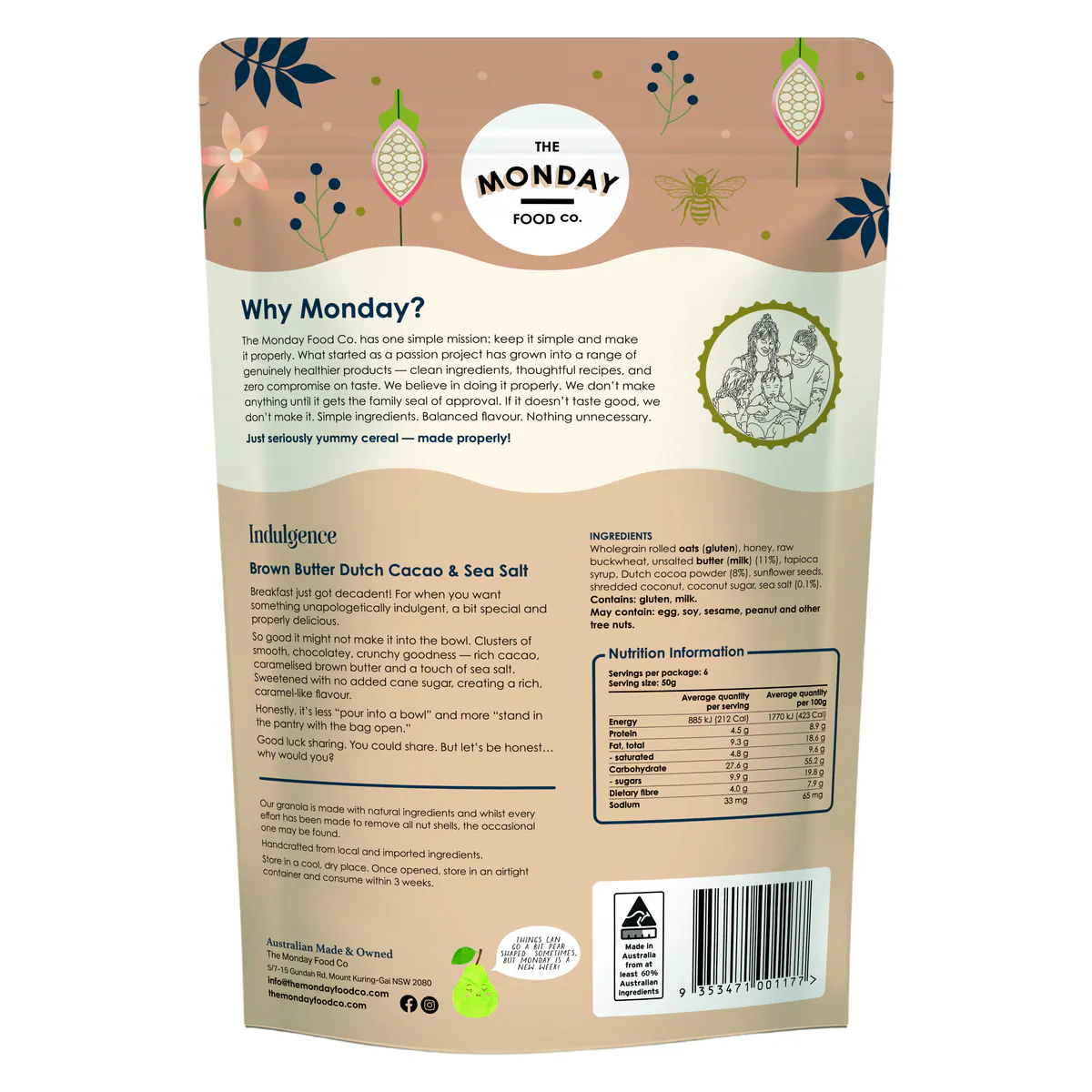 Thumbnail The Monday Food Co Brown Butter Dutch Cacao & Sea Salt 300g
