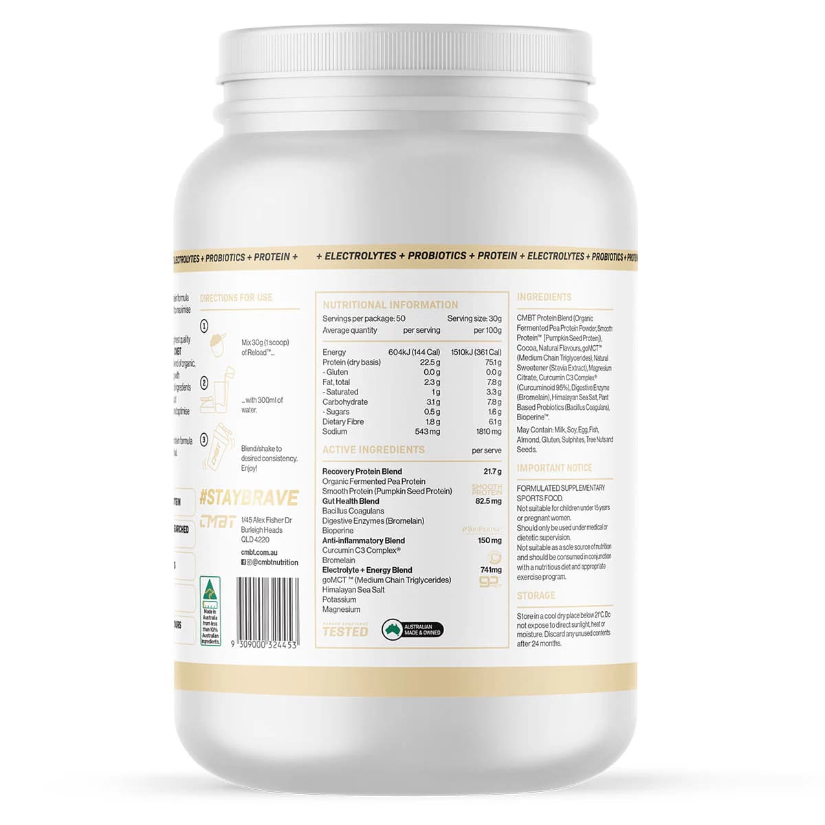 Thumbnail CMBT Reload Protein Powder Vanilla 1.5kg