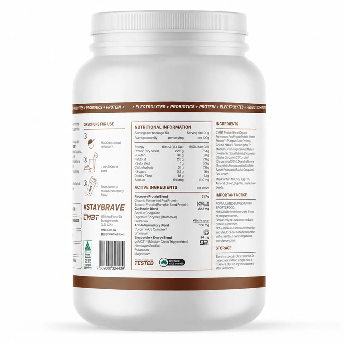 Thumbnail CMBT Reload Protein Powder Chocolate 1.5kg