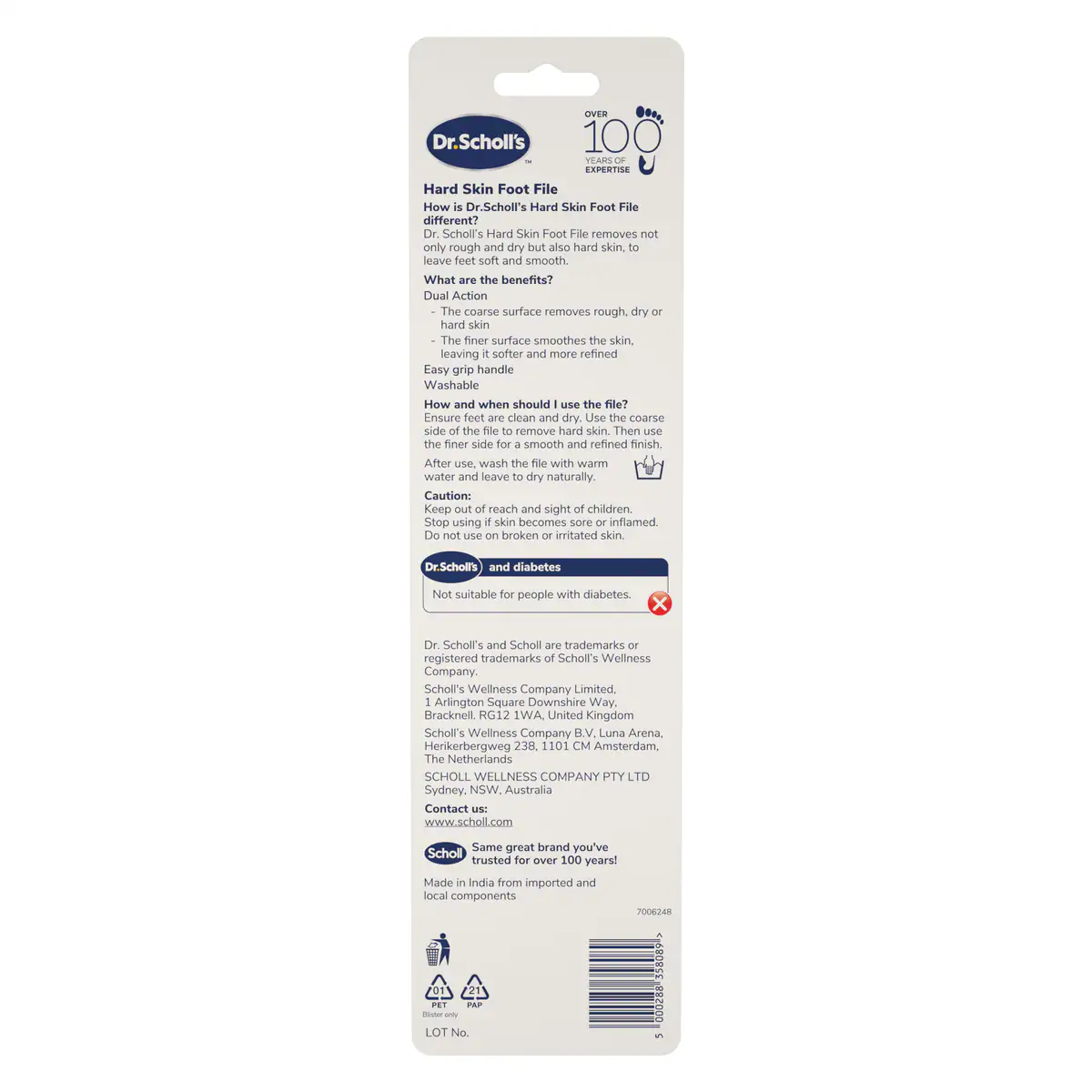 Thumbnail Dr.Scholl's Hard Skin Foot File 1 Pack