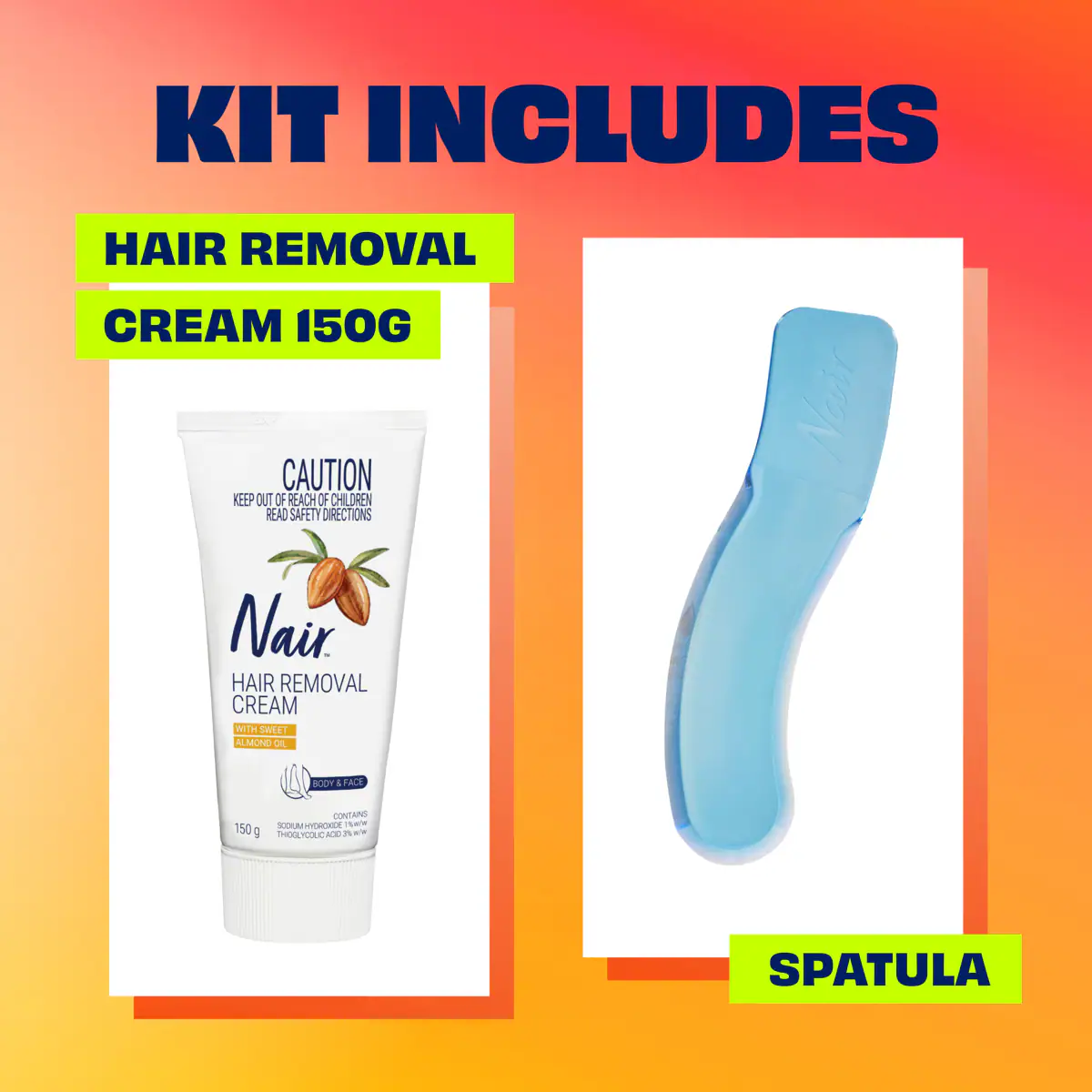 Thumbnail Nair Sensitive Hair Removal Cream for Face & Body 150g