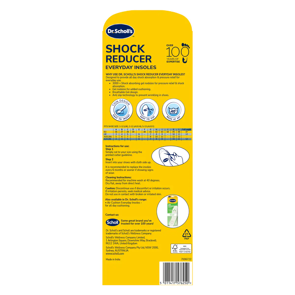 Thumbnail Dr.Scholl's Shock Reducer Everyday Insoles 1 Pair