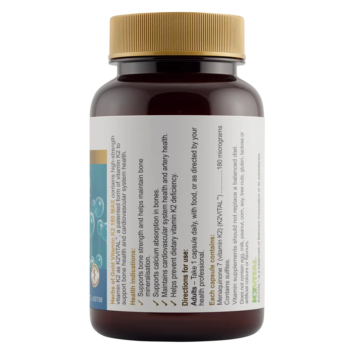 Thumbnail Herbs Of Gold Vitamin K2 180 Max 60 Capsules