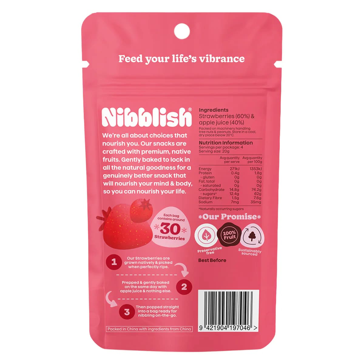 Thumbnail Nibblish Gently Baked Strawberry 80g